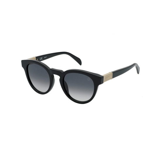 Lunettes de soleil noires Round Mesh