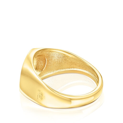 Gold Oursin Signet ring