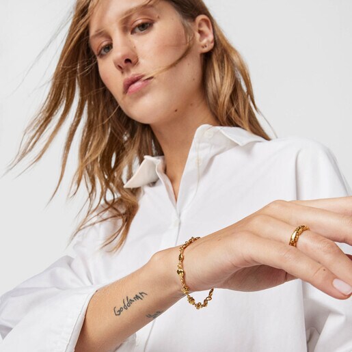 Pulsera con baño de oro 18 kt sobre plata Mini Icons