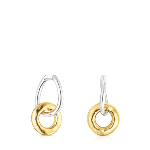 Short two-tone Luah donut Earrings