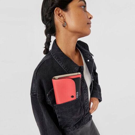 コーラルカラーレザー製ウォレット TOUS EMPIRE