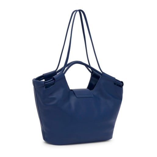 navy blue leather Tote bag TOUS Sun