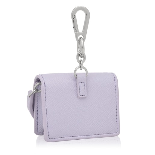 モーブカラーのクロスボディ・ミニバッグ型キーホルダー Audree