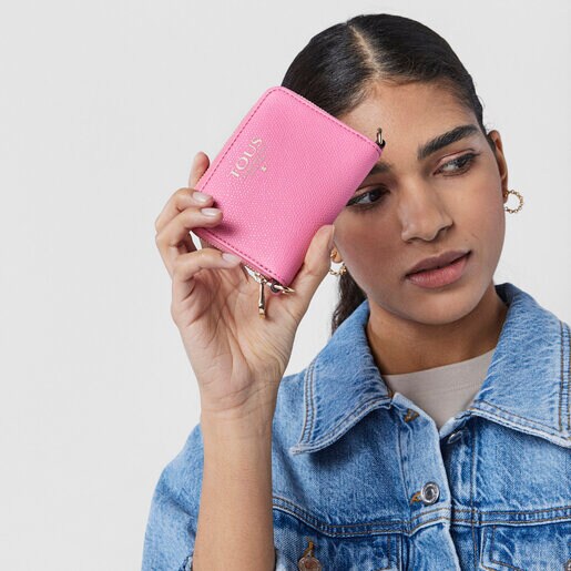 ארנק מטבעות TOUS Funny בינוני בצבע ורוד