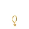 Boucle d’oreille individuelle anneaux en argent plaqué or 18 ct et motif étoile courte TOUS Grain