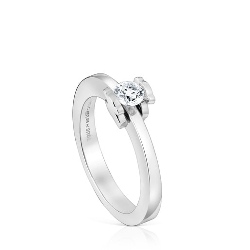 Anillo solitario de platino con diamante creado en laboratorio 0,25 ct Sweet Diamonds LGD