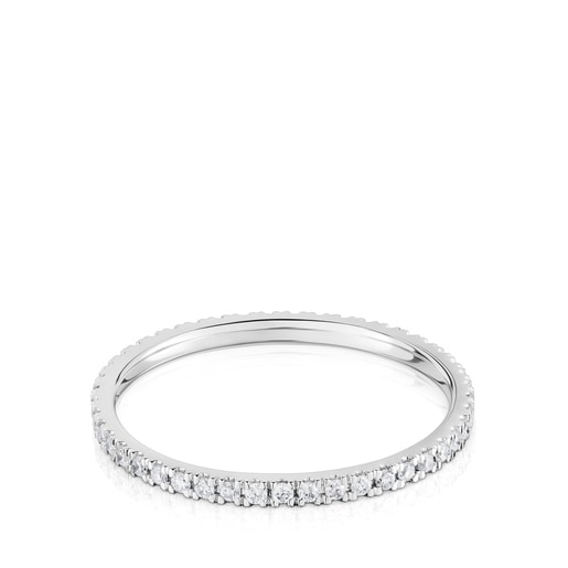 White gold Ring Wedding band with diamond Les Classiques
