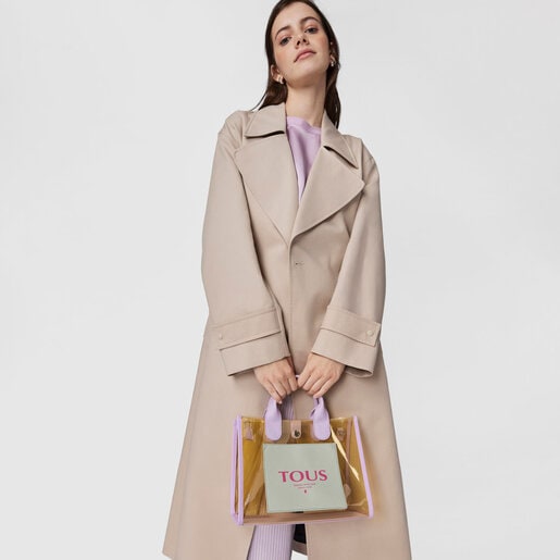 Shopping mediano Amaya Vinyl transparente multicolor