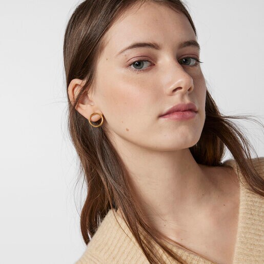 Gold Earrings push back Hold TOUS