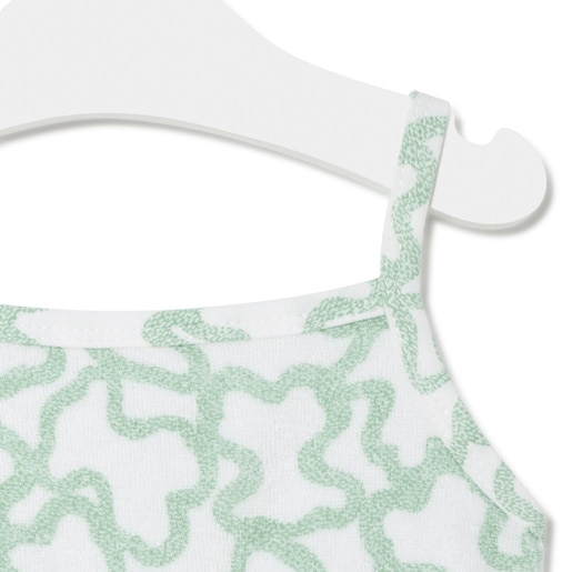 Girls short terry playsuit in Kaos mist