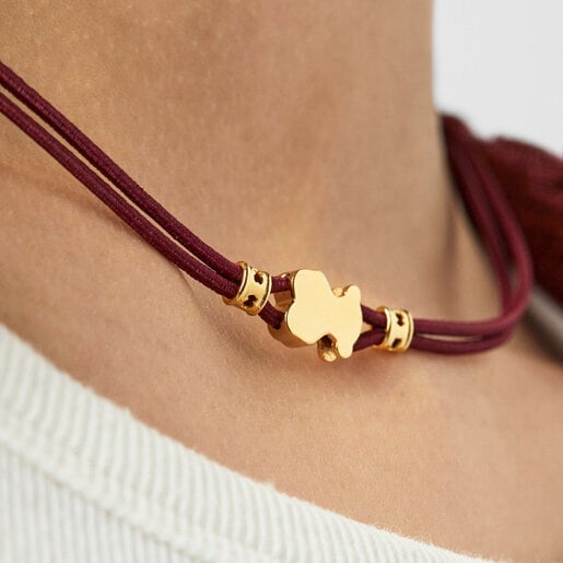 Burgundy Sweet Dolls Elastic Necklace