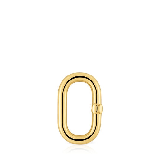 Medium Ring with 18kt gold plating over silver Hold Oval | TOUS