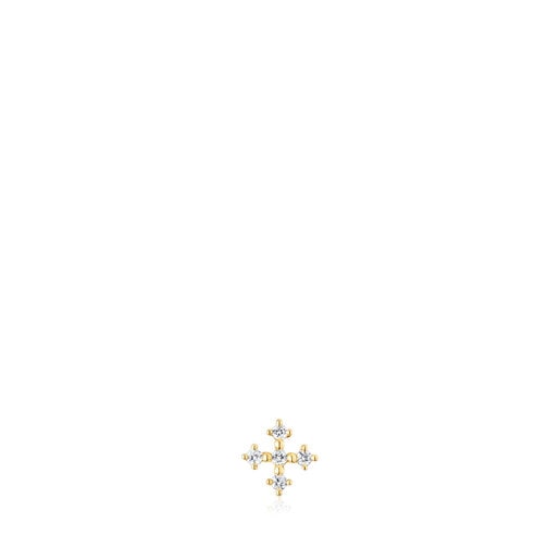 Piercing de oreja cruz de oro y diamantes Les Classiques