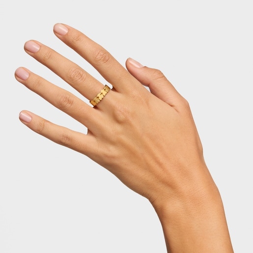 Silver Vermeil Straight hoop Ring