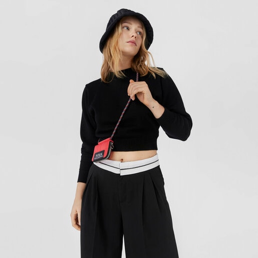 コーラルカラーのハンギングコインパース TOUS Empire Padded