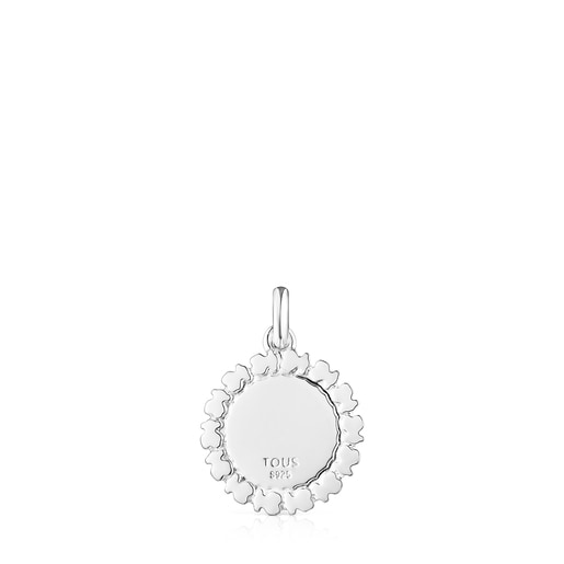 Silver Straight medallion Pendant