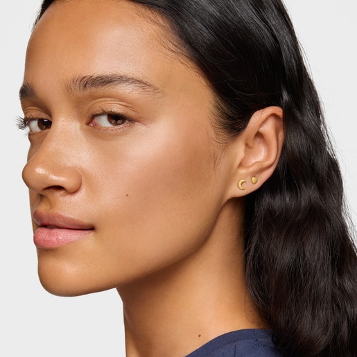 Moon Earrings with 18kt gold plating over silver TOUS Motifs