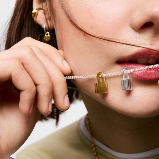 Pack of two two-tone heart motif Necklaces TOUS Unlock