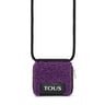 Lilac-colored TOUS Empire Fur Hanging change purse