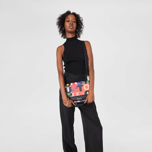 Sac à bandoulière Audree TOUS Mimic moyen noir