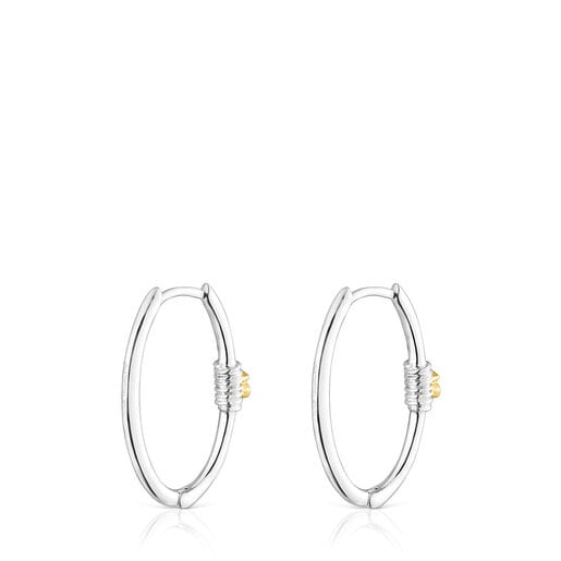 Boucles d’oreilles anneaux Lure en argent et argent vermeil