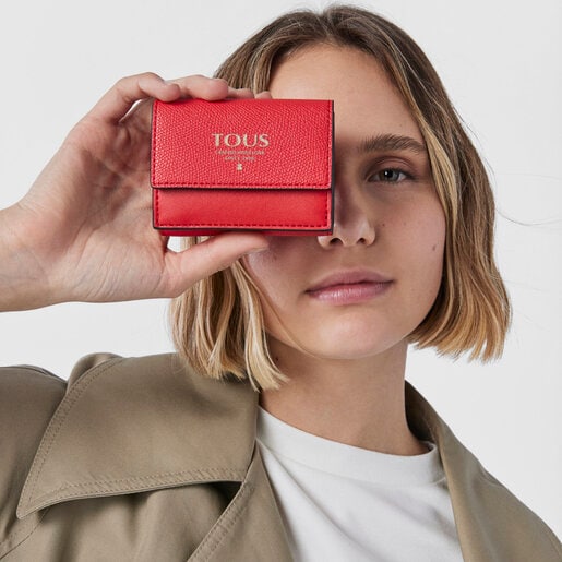 Small red TOUS Funny flap Change purse