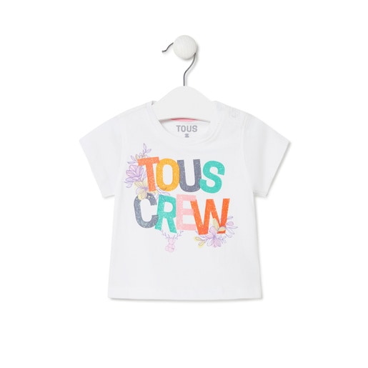 Camiseta de niña TOUS crew Casual blanca
