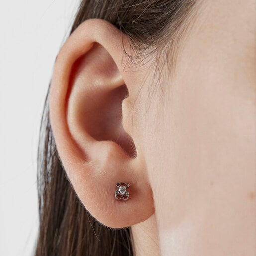 White gold Silueta earrings with diamonds
