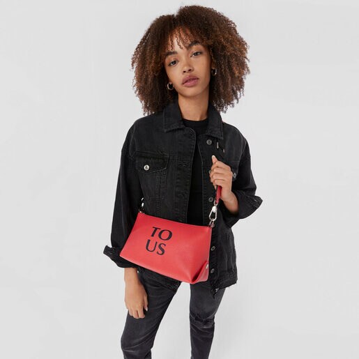 Coral-colored leather TOUS Balloon crossbody bag