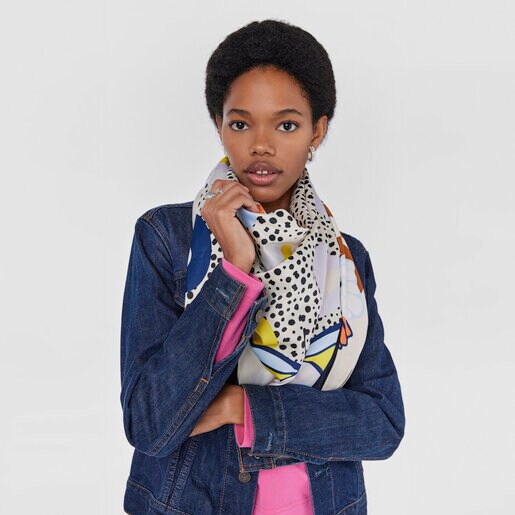 Foulard beige papillons TOUS Modlin