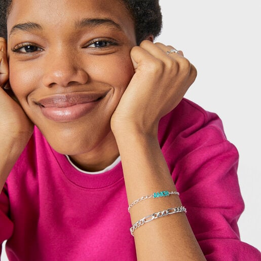 Blue TOUS Crossword Amor Bracelet