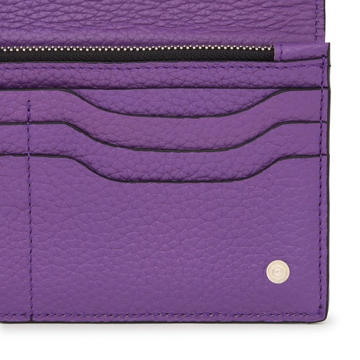 Flat lilac-colored leather TOUS Balloon Wallet