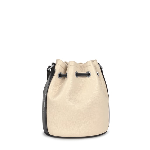 Beige Leather TOUS Empire Bucket bag