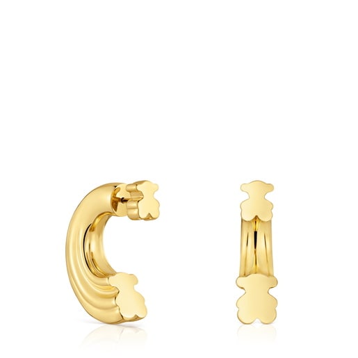 18kt gold plating over silver Hoop earrings with bear motif TOUS 1950