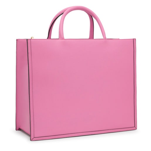 حقيبة تسوُّق Amaya كبيرة الحجم باللون الوردي الداكن من تشكيلة TOUS Brenda