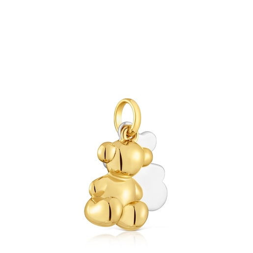 Pendentif bicolore avec double ourson Bold Bear