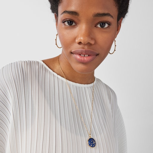 Большая подвеска-диск Magic Nature с луной и лазуритом