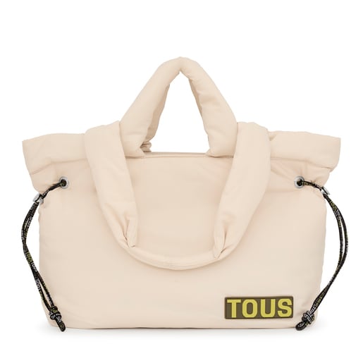 ベージュのラージ・トートバッグ TOUS Carol Soft