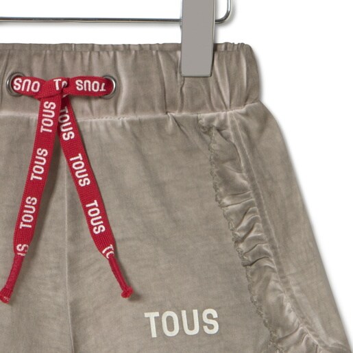 Girl's dyed shorts in Casual beige