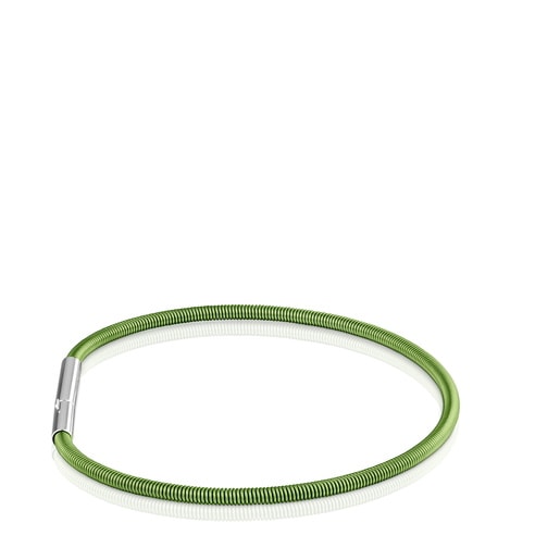 Pulsera de acero verde 2 mm TOUS Mesh Tube