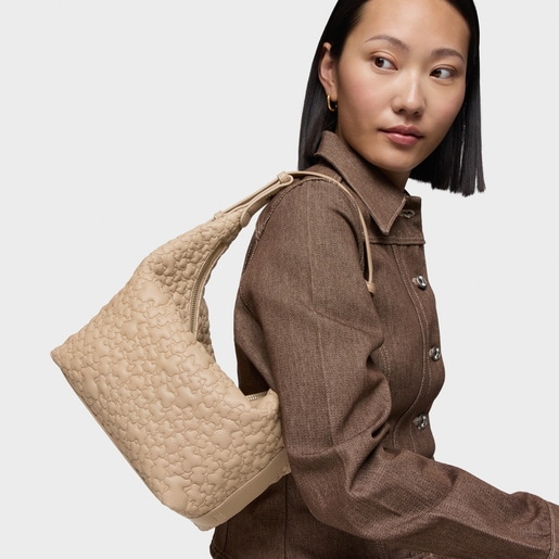 Medium sand-colored Shoulder bag TOUS Puffy Bear