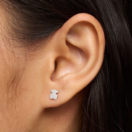 أقراط من الفضة مقاس 6 مم على شكل دبدوب من تشكيلة Sweet Dolls