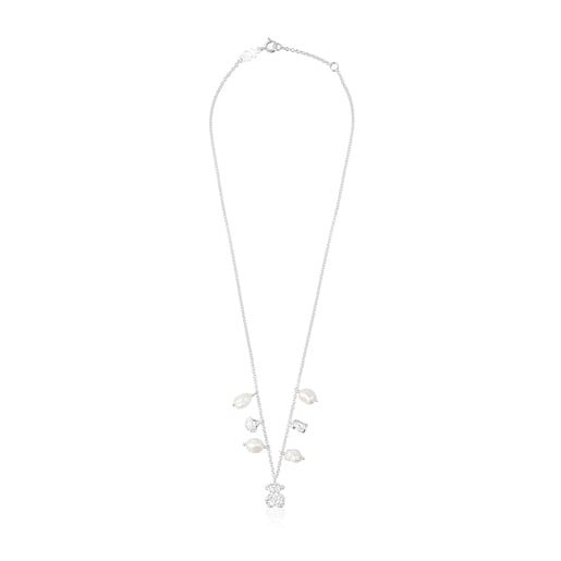 Silver Oceaan Necklace with pearls