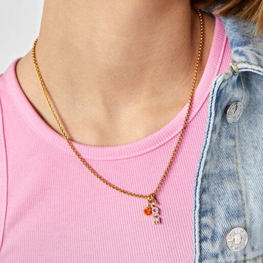TOUS Crossword Love Pendant with amethyst