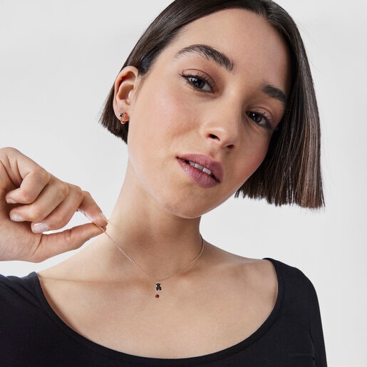 Rose Vermeil Silver Motif Necklace 