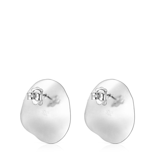 Small Silver Nenufar Earrings