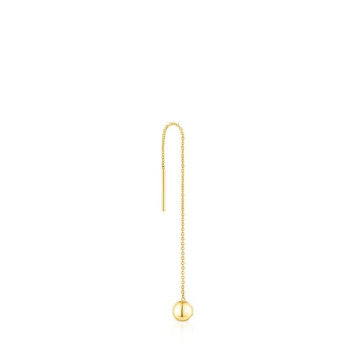 Long silver vermeil Plump Ball 1/2 earring