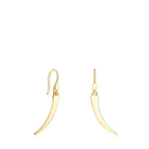 Short Silver Vermeil TOUS Good Vibes cornucopia Earrings