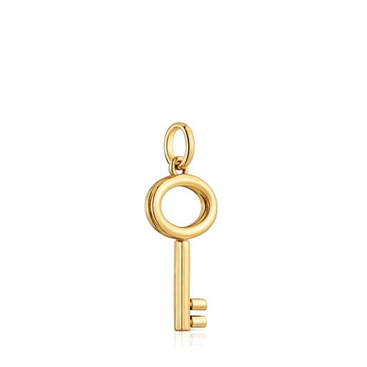 27 mm Pendant with 18kt gold plating over silver and key motif TOUS Unlock