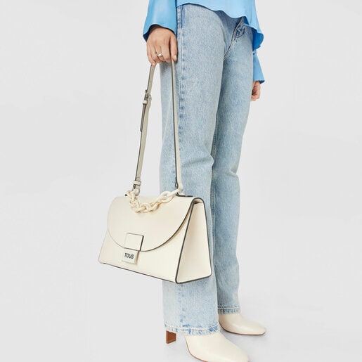 תיק אורבני TOUS Sylvia בינוני בצבע בז'